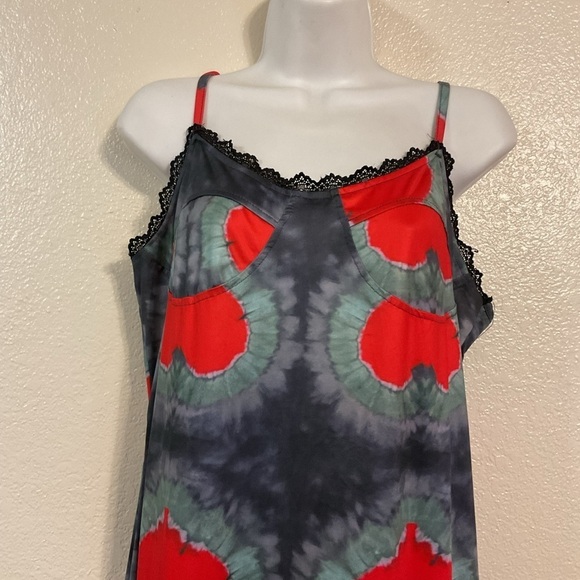 O-MIGHTY Women's Blue Red Dress sleeveless maxi - Picture 13 of 13